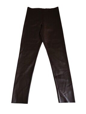 Joie Large Faux Leather Chocolate Brown Leggings